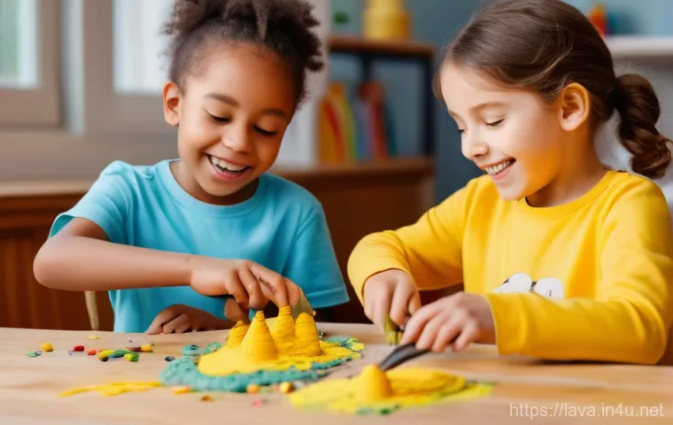 라바를 모티브로 한 DIY 아이템 - A person, seen from the chest up, with a clear view of their torso and hands. They are holding an ec... 라바를 모티브로 한 DIY 아이템 - A person, seen from the chest up, with a clear view of their torso and hands. They are holding an ec...